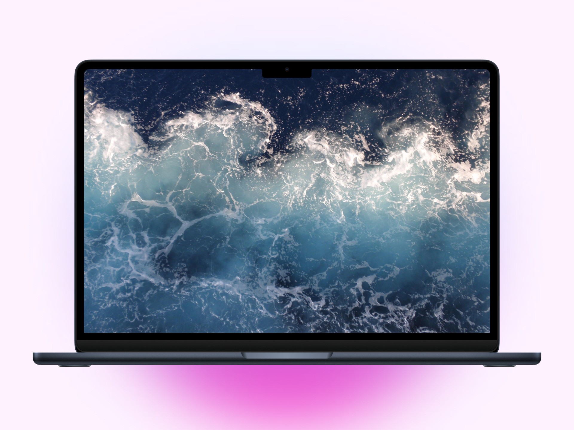 Aesthetic waves MacBook wallpaper.