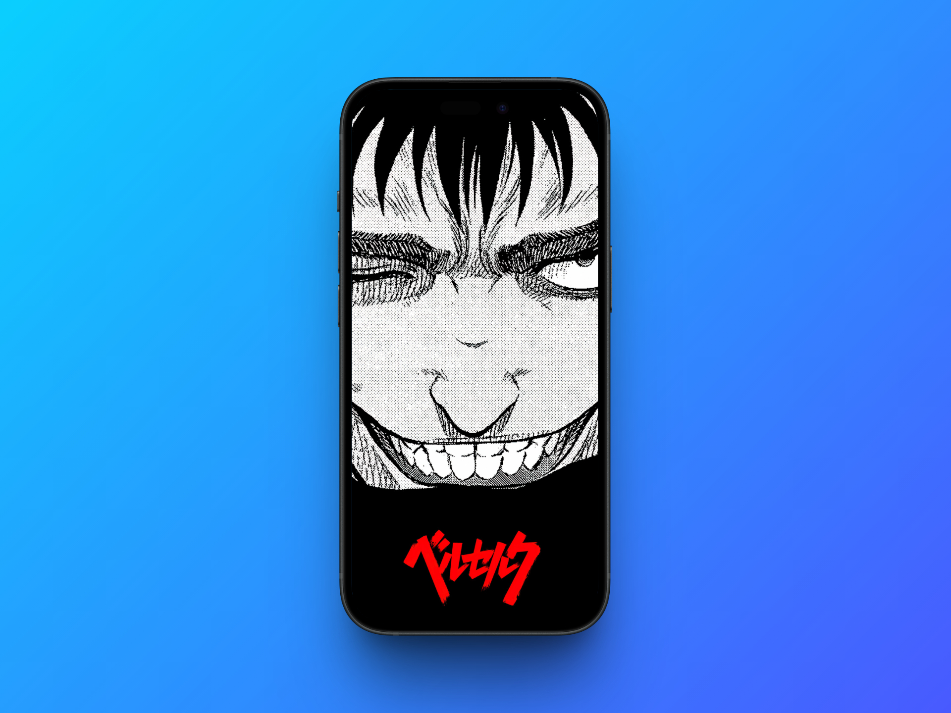 Guts Drawing Wallpaper in iPhone Mockup
