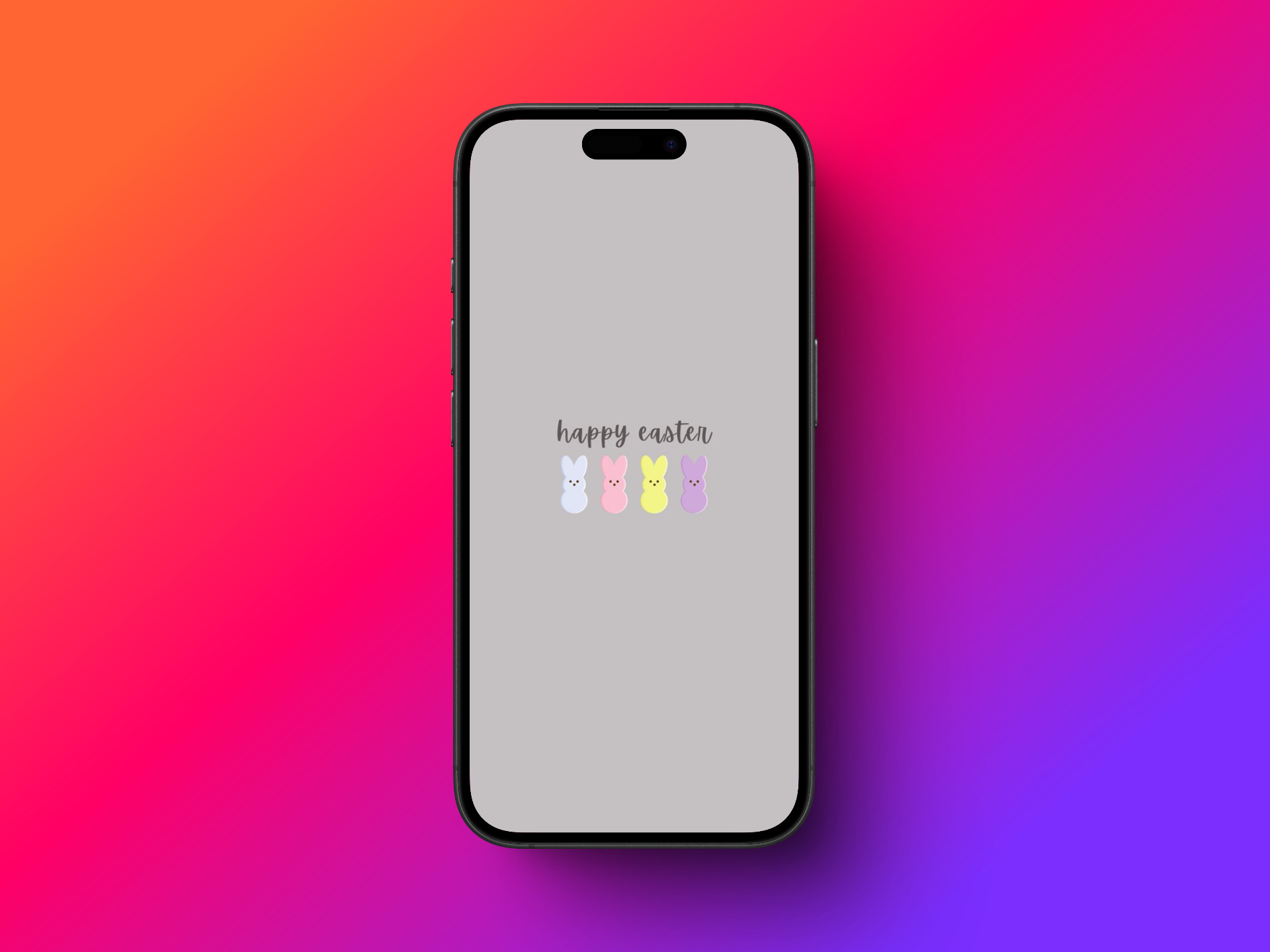 Happy Easter minimalist wallpaper.