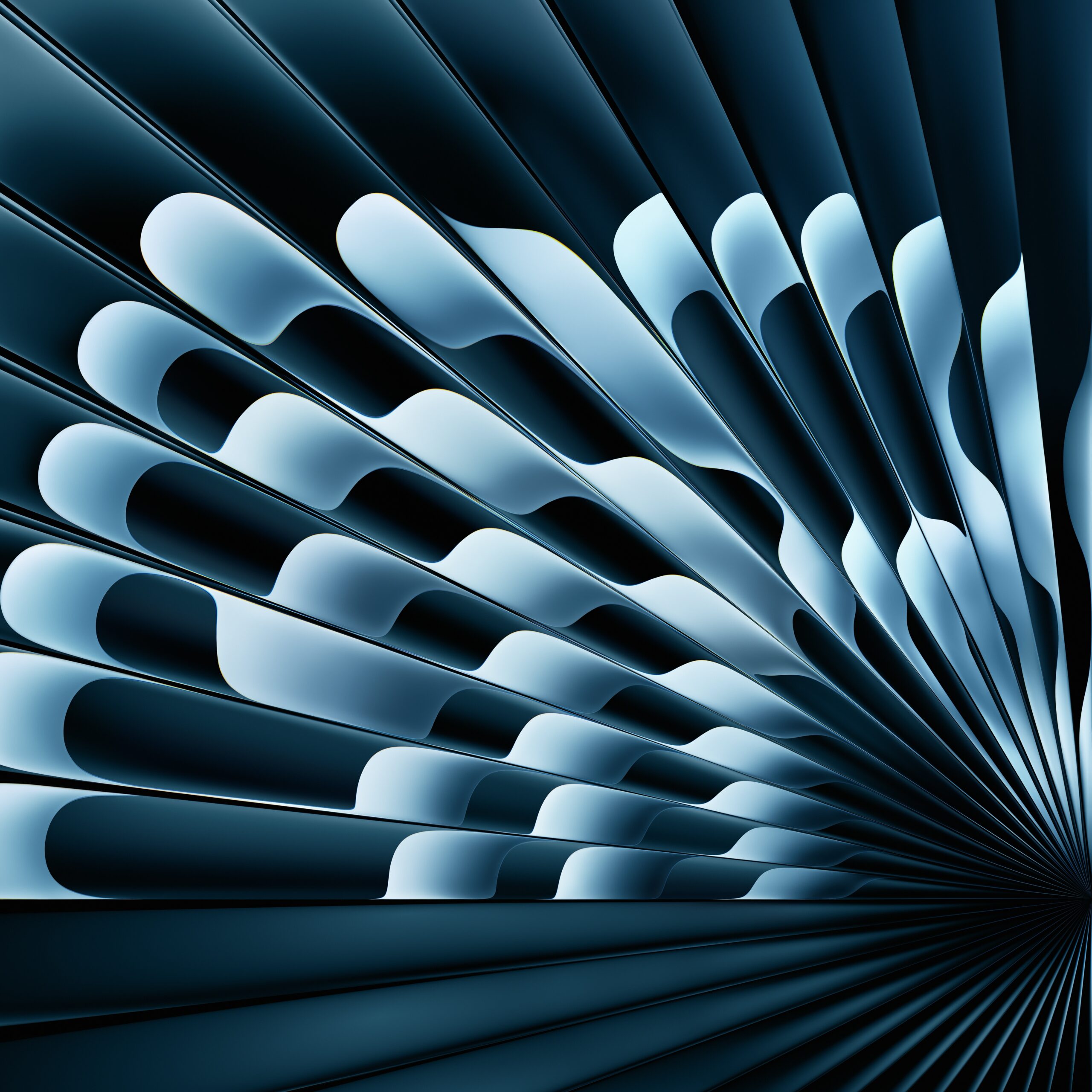 Radial Sky Blue M4 MacBook Air wallpaper.