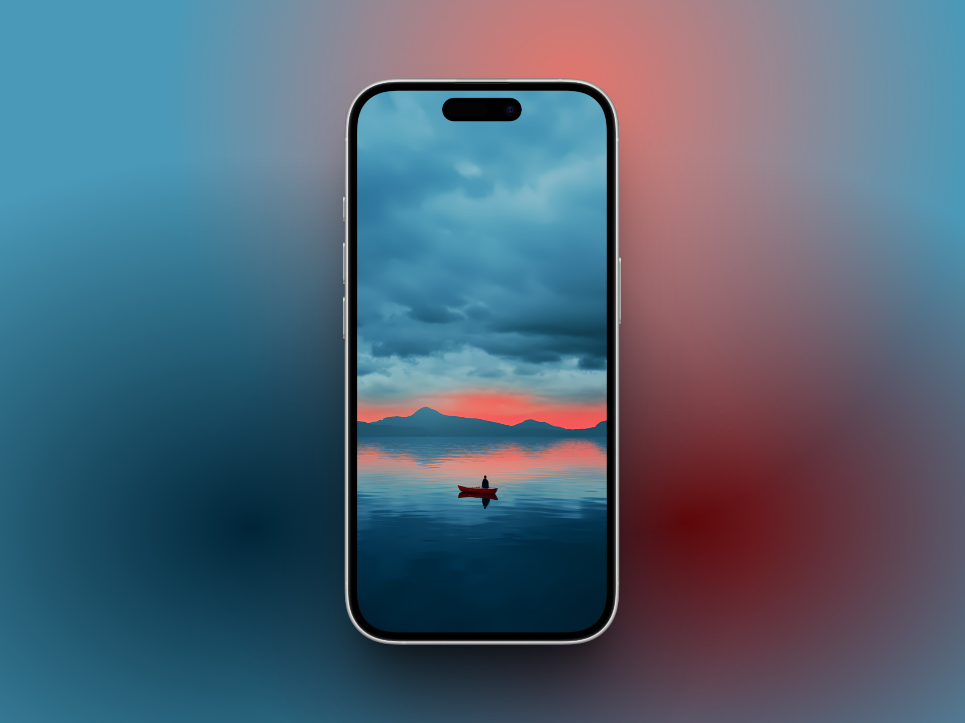 Minimalist sunset iPhone wallpaper.