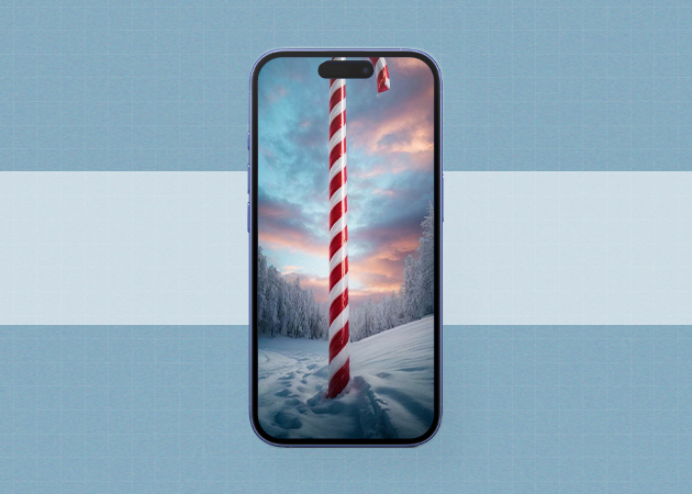 Dynamic island christmas candies wallpaper.