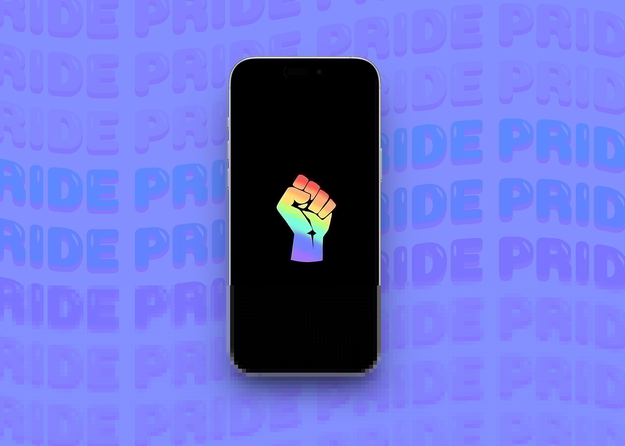 Pride Power Progress LGBTQIA fist rainbow
