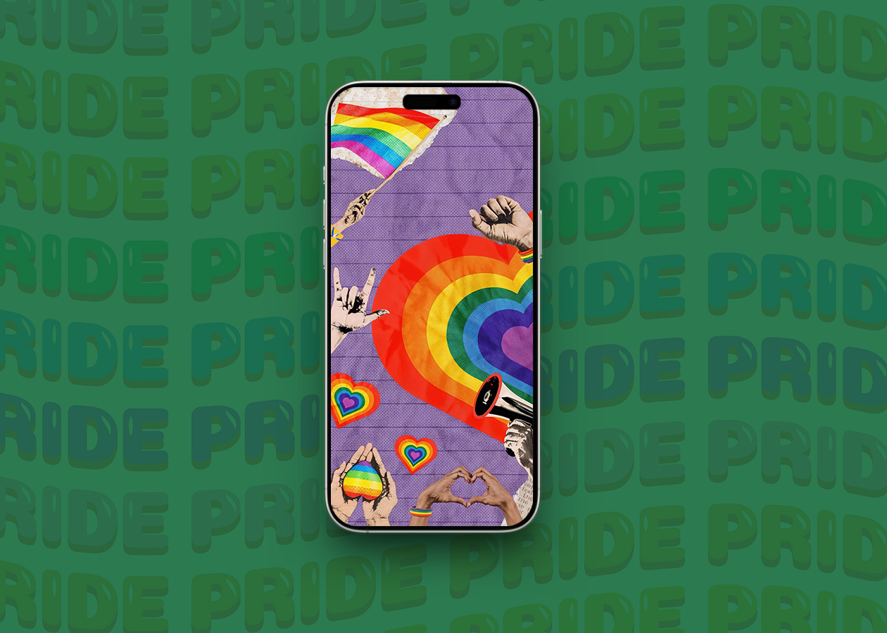 Vibrant pride month iPhone