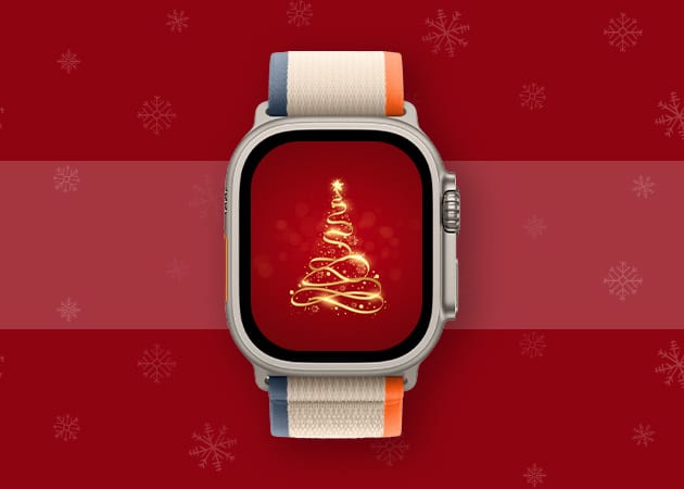 Glowing-Christmas-tree-Apple-Watch-face