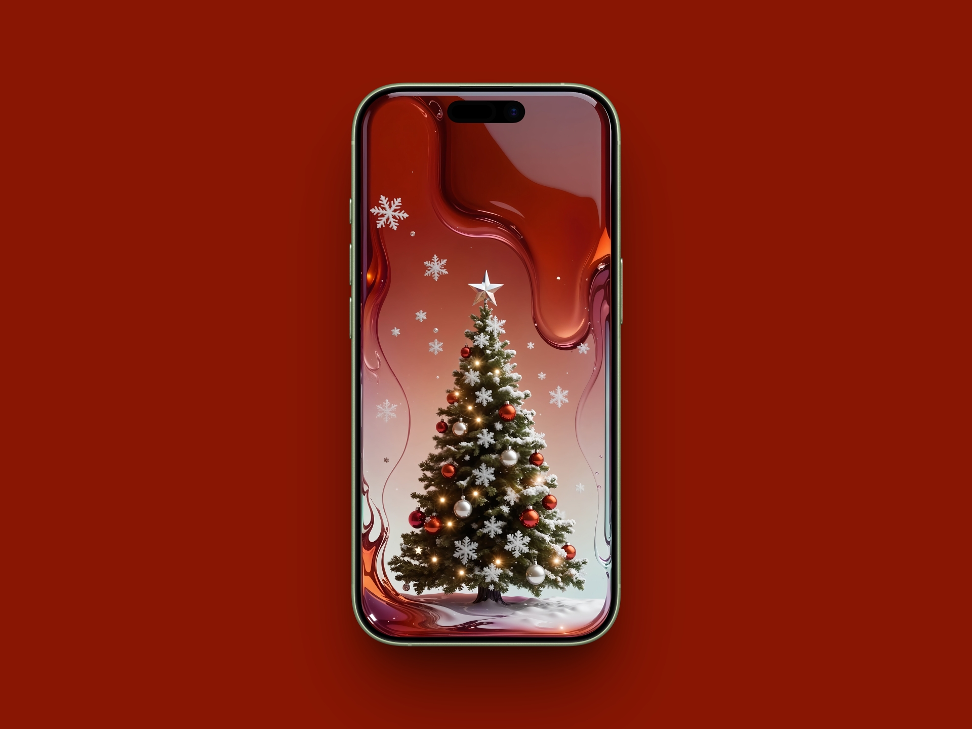 Christmas Liquid Glass Wallpaper