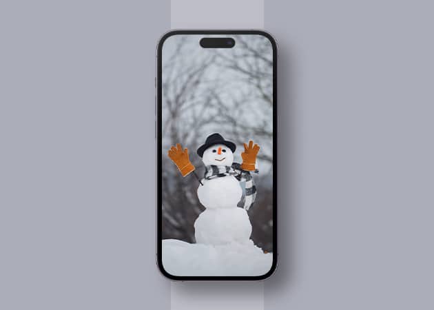Snowman cool christmas wallpaper for iphone Snowman cool Christmas wallpaper for iPhone