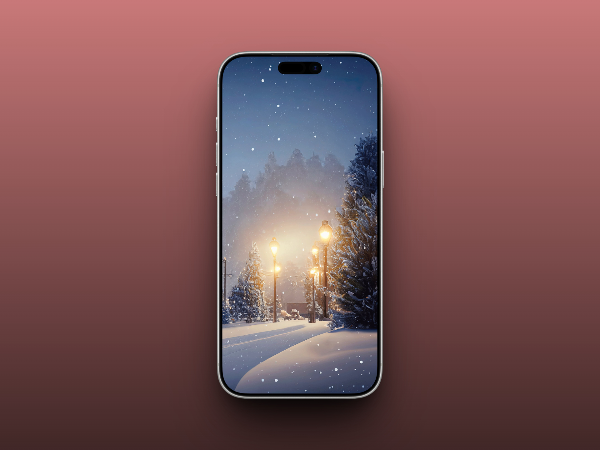 Winter Road at Night